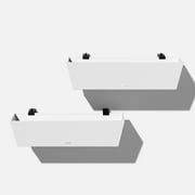 Veradek Pure Series Railing 36" Plastic Planter 2-Pack White