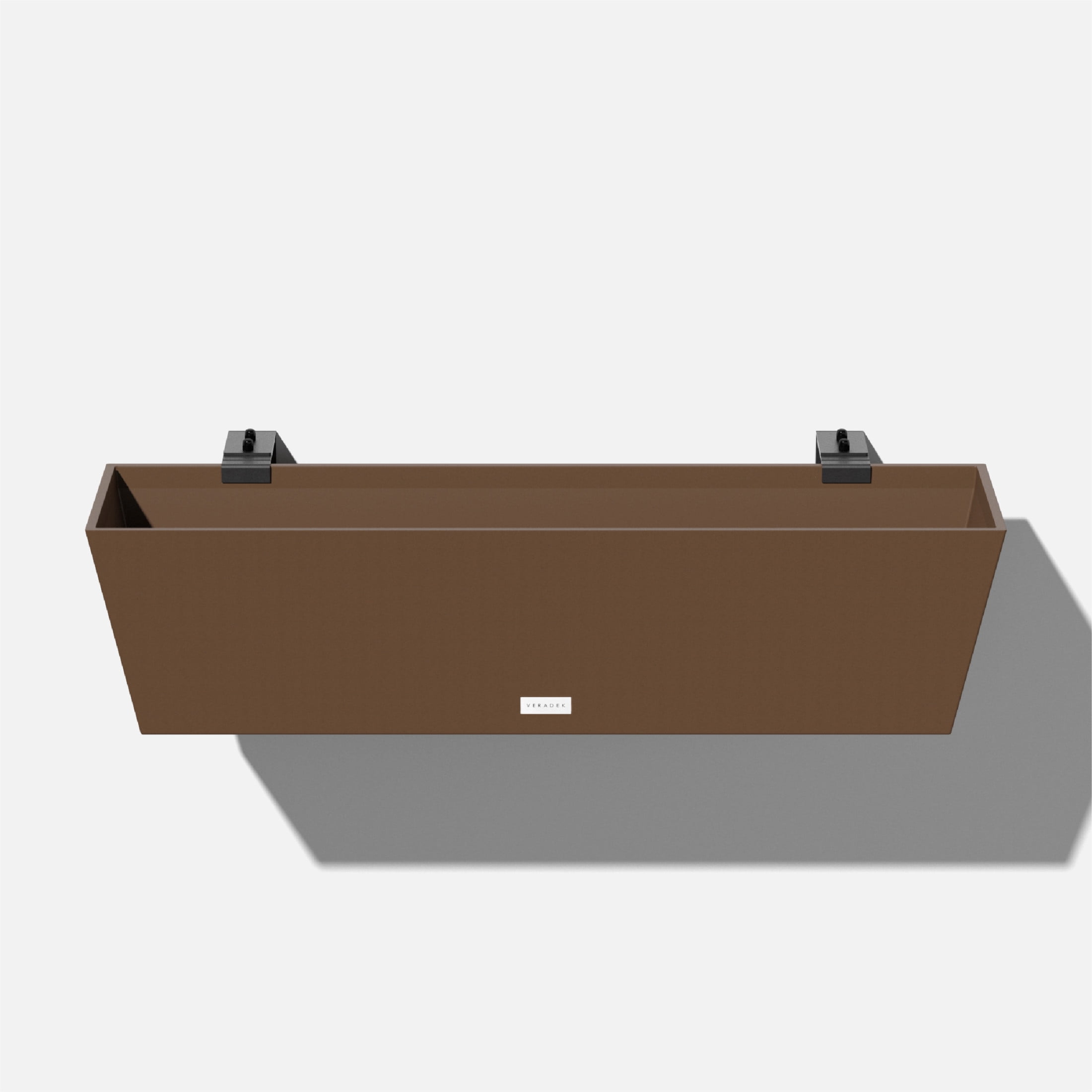 Veradek Pure Series Railing 36" Plastic Planter - Espresso