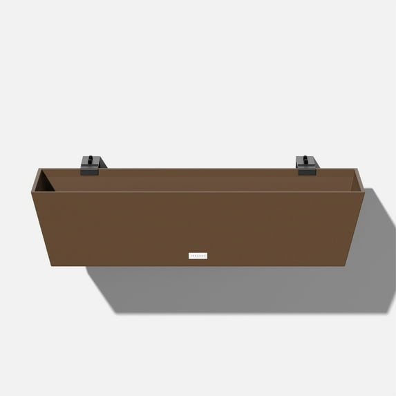 Veradek Pure Series Railing 36" Plastic Planter - Espresso