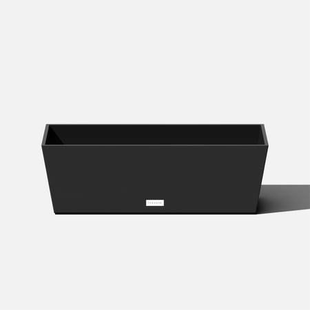 Veradek Pure Series Window Box 25" Plastic Planter - Black