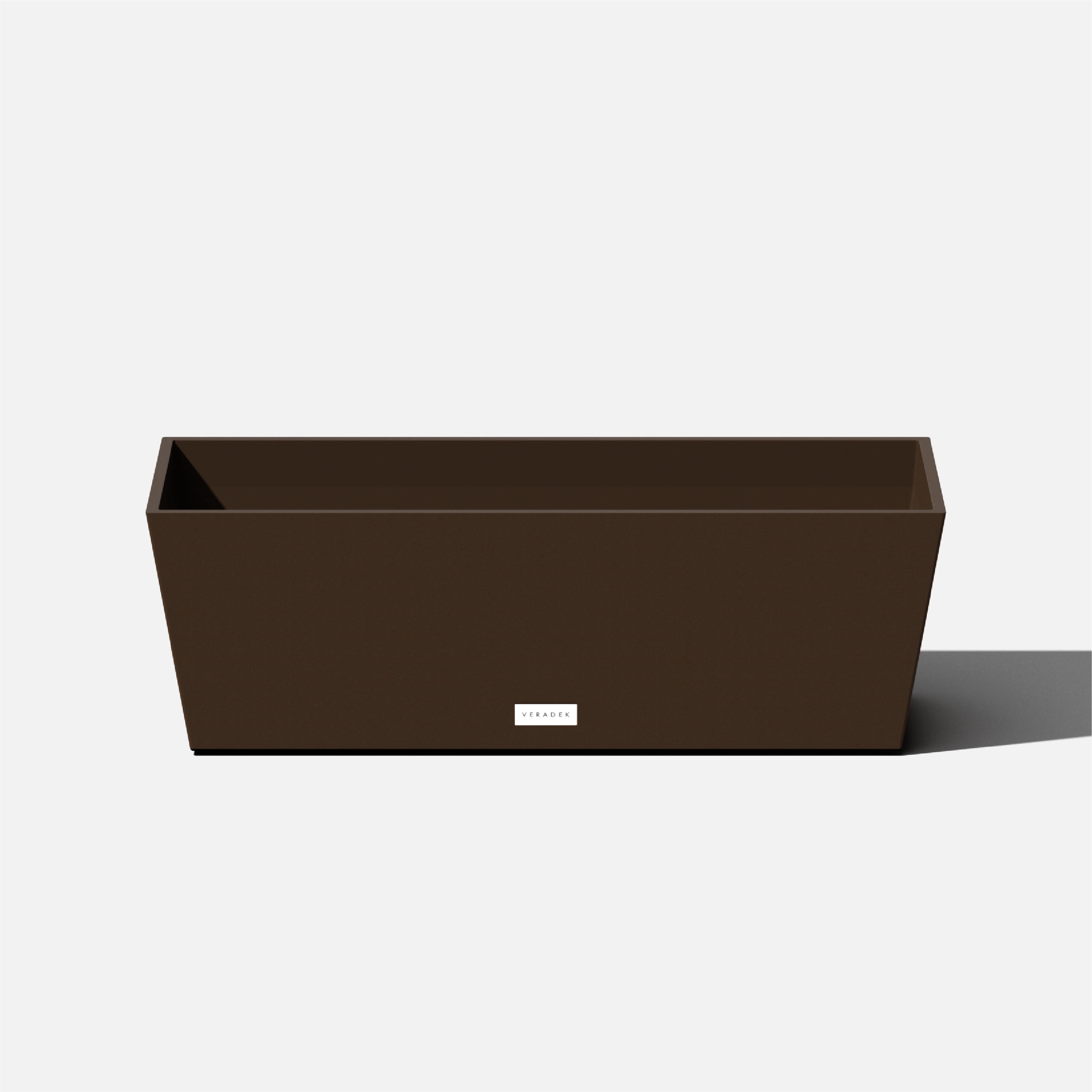 Espresso Contemporary 25.5" Recycled Plastic Window Box Planter