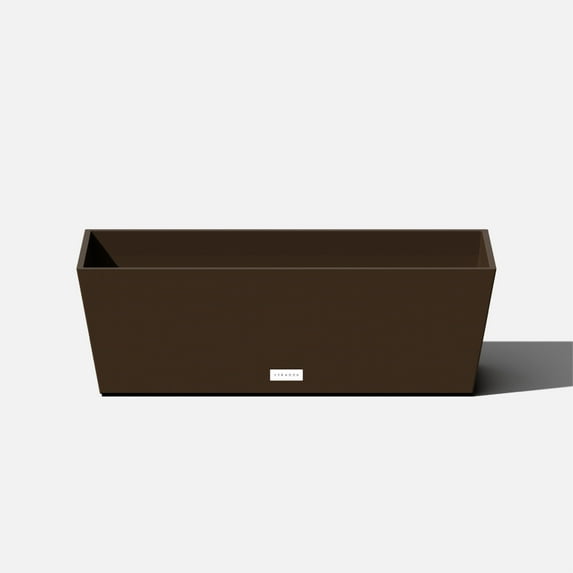 Veradek Pure Series Window Box 25" Plastic Planter - Espresso