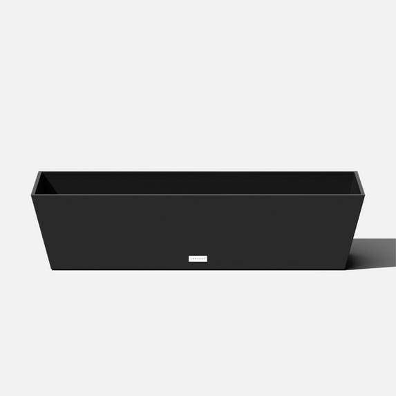 Veradek Pure Series Window Box 36" Plastic Planter - Black