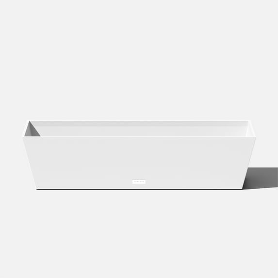 Veradek Pure Series Window Box 36" Plastic Planter - White