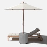 Veradek Outdoor Umbrella Side Table Gray All-Weather Outdoor Patio ...