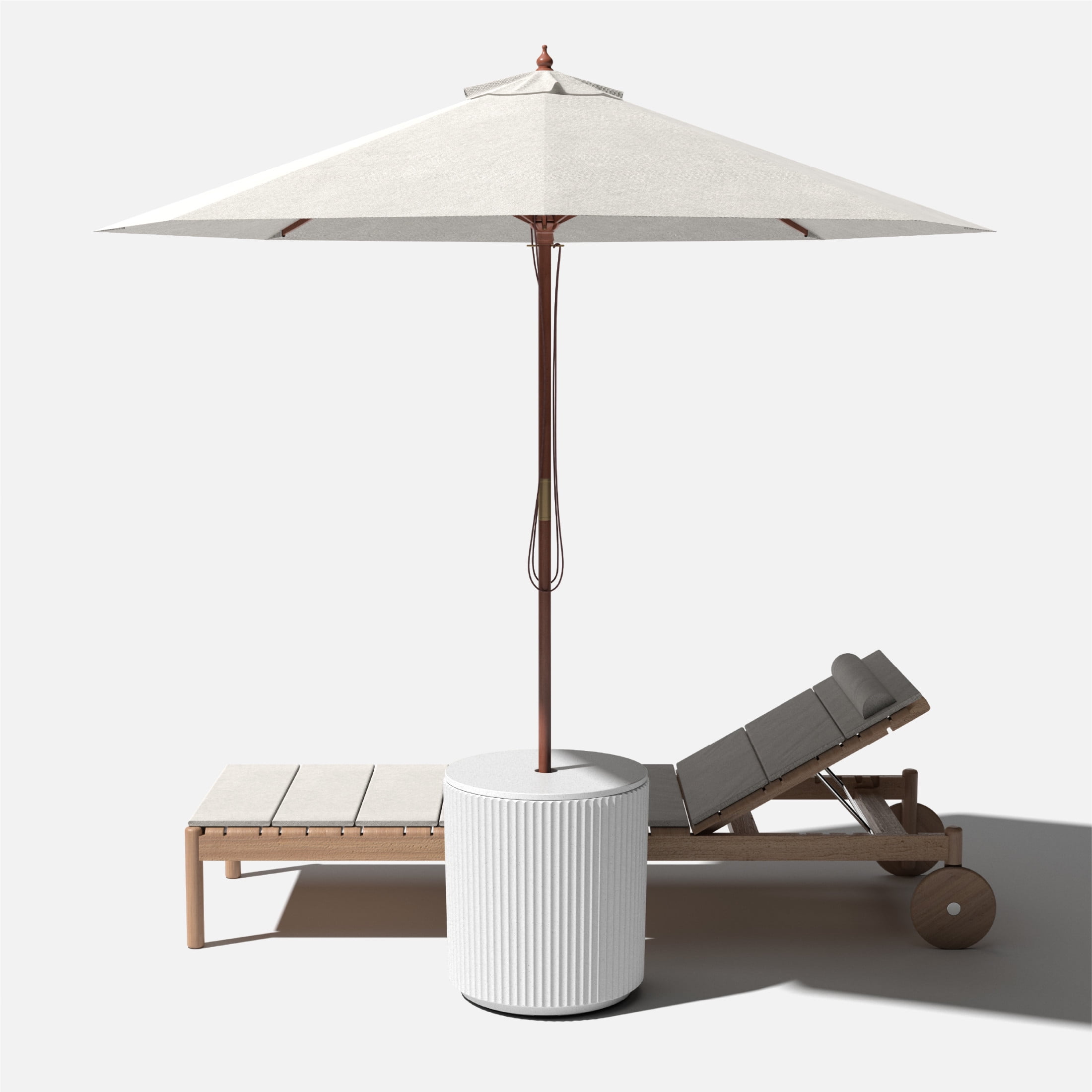 Veradek Umbrella Side Table White | Stylish Outdoor Table