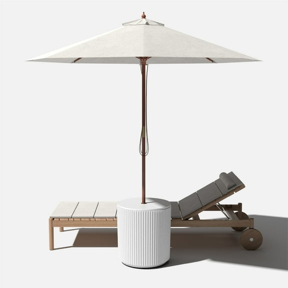 Veradek Umbrella Side Table - White