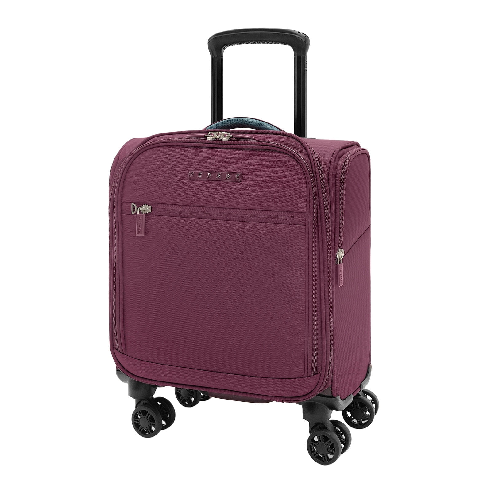 Verage 14-Inch Underseat Carry On Luggage with Spinner Wheels & USB Charging Port, Wheeled Suitcase for Airlines, Lightweight Overnight Bag for Men and Women (14-Inch Compact Underseat Pro)