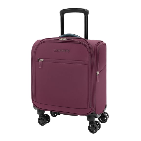 Verage 14-Inch Underseat Carry On Luggage with Spinner Wheels & USB Charging Port, Wheeled Suitcase for Airlines, Lightweight Overnight Bag for Men and Women (14-Inch Compact Underseat Pro)