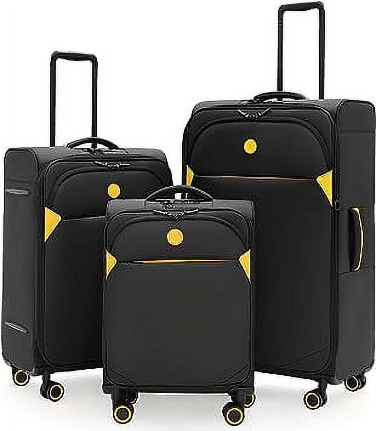 Verage Cambridge Lightweight 3 Piece Luggage Sets Softside Expandable ...