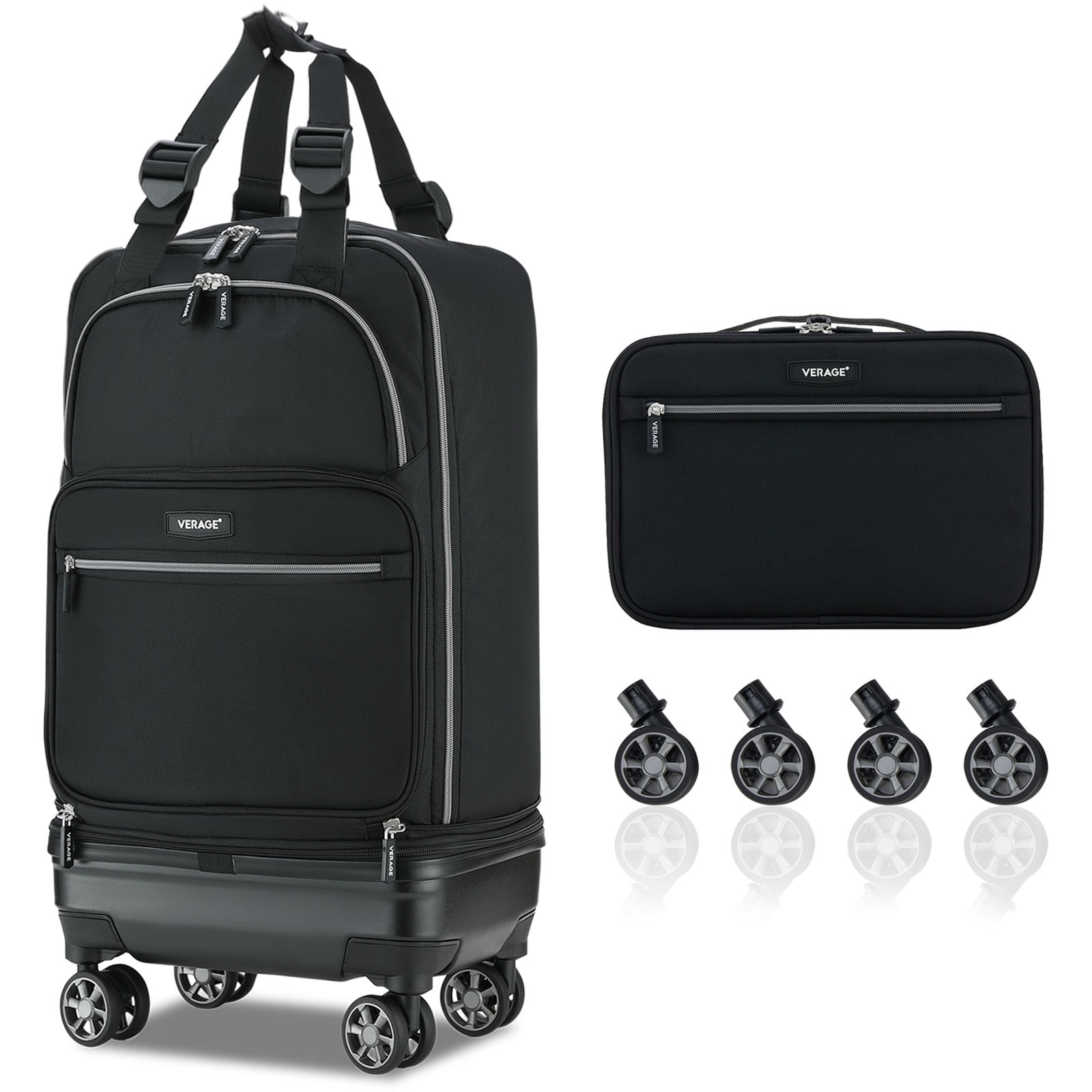 Verage Expandable Foldable Luggage Collapsible Rolling Travel Duffel ...