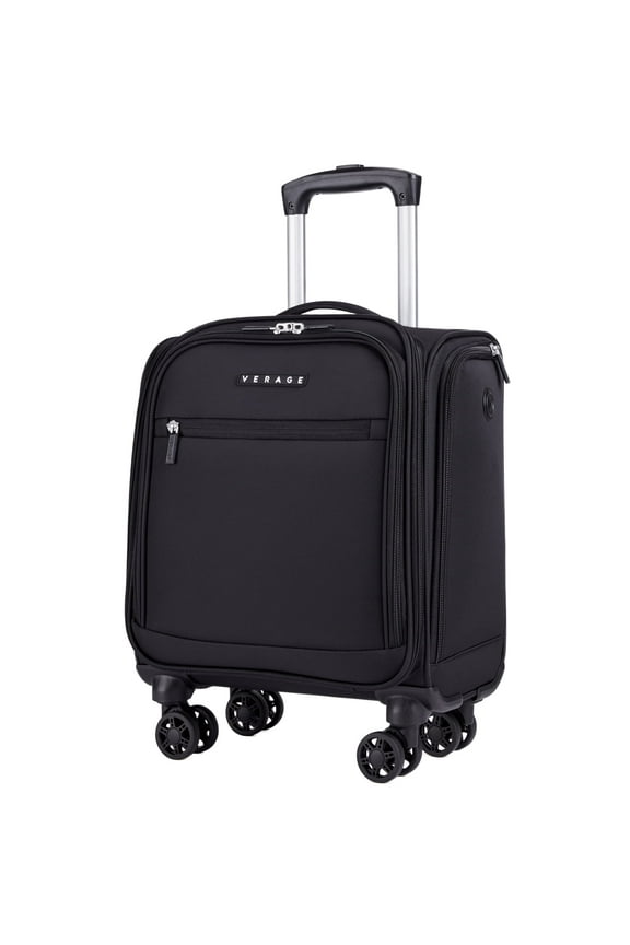 Underseat Carry on Luggage with Spinner Wheels Suitcase Softside Lightweight Travel Bag