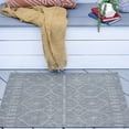 thumbnail image 1 of Veranda Contemporary 2' x 3' Gray and Cream Polypropylene Outdoor Area Rug, 1 of 7