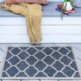 thumbnail image 1 of Veranda Contemporary 2' x 3' Navy and Light Gray Polypropylene Outdoor Area Rug, 1 of 7