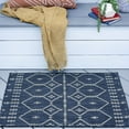 thumbnail image 1 of Veranda Contemporary 2' x 3' Navy and Light Gray Polypropylene Outdoor Area Rug, 1 of 7