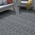 thumbnail image 1 of Veranda Contemporary 4' x 5' Charcoal and Light Gray Polypropylene Outdoor Area Rug, 1 of 10