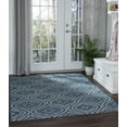 thumbnail image 1 of Veranda Contemporary 5' x 7' Indigo and Light Gray Polypropylene Outdoor Area Rug, 1 of 8