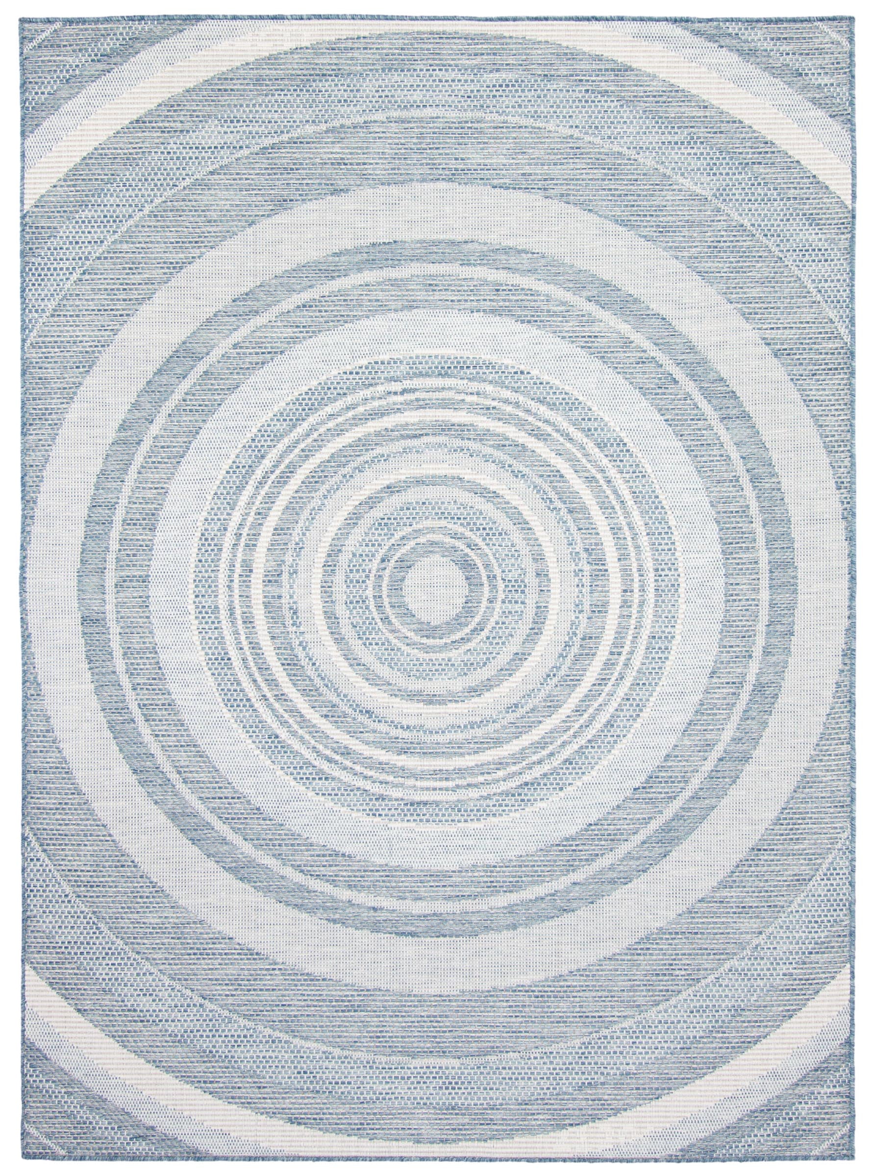 Veranda Modern Blue Polypropylene Rug 6'7