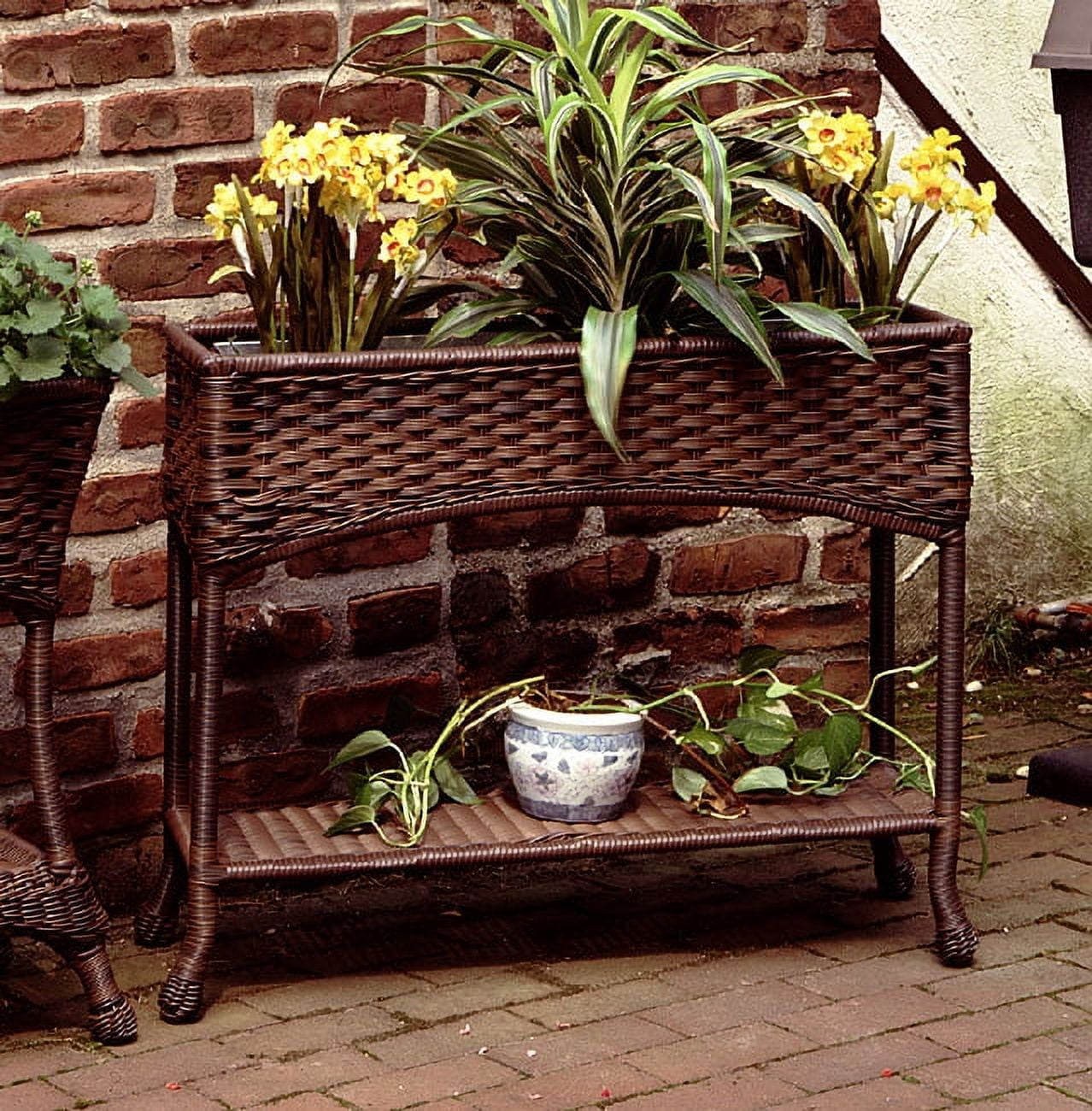 Veranda Resin Wicker Window Box Planter