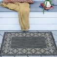 thumbnail image 1 of Veranda Traditional 2' x 3' Black and Light Gray Polypropylene Outdoor Area Rug, 1 of 7