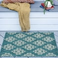 thumbnail image 1 of Veranda Transitional 2' x 3' Teal and Light Gray Polypropylene Outdoor Area Rug, 1 of 7
