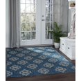 thumbnail image 1 of Veranda Transitional 5' x 7' Indigo and Light Gray Polypropylene Outdoor Area Rug, 1 of 8