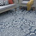 thumbnail image 1 of Veranda Transitional 6.7' x 9.6' Navy and Light Gray Polypropylene Outdoor Area Rug, 1 of 10