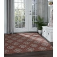 thumbnail image 1 of Veranda Transitional 6.7' x 9.6' Terra and Light Beige Polypropylene Outdoor Area Rug, 1 of 8