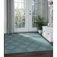 thumbnail image 1 of Veranda Transitional 8' x 10' Aqua and Light Gray Polypropylene Outdoor Area Rug, 1 of 8