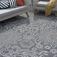 thumbnail image 1 of Veranda Transitional 8' x 10' Charcoal and Light Gray Polypropylene Outdoor Area Rug, 1 of 10