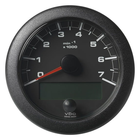 CWR Wholesale 7" Black VDO Marine 85 Millimeters Viewline 7000 RPM Tachometer