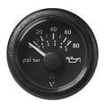 thumbnail image 1 of Veratron 52MM (2-1/16") ViewLine Oil Pressure Gauge 80 PSI/5 Bar - Black Dial & Round Bezel, 1 of 1