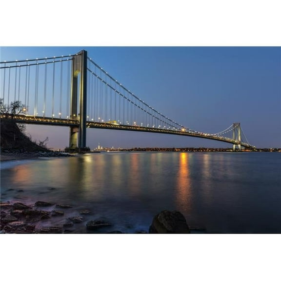 Verazzano-Narrows Bridge at Sunset Fort Wadsworth - Staten Island New York United States of America Print - 38 x 24 in. - Large