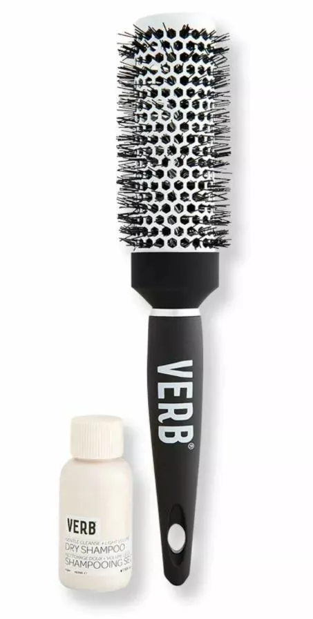 Verb 35Mm Round Ceramic Styling Brush (1-1/2") W/ Free Dry Shampoo Travel Size!