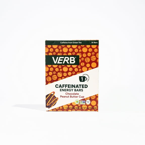 Verb Caffeinated Snack Bars, Chocolate Peanut Butter Cup 16ct box