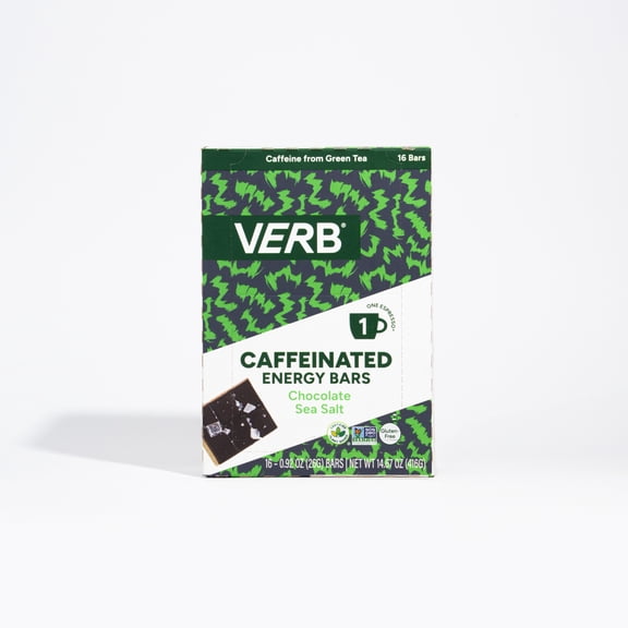 Verb Caffeinated Snack Bars, Chocolate Sea Salt 16ct box