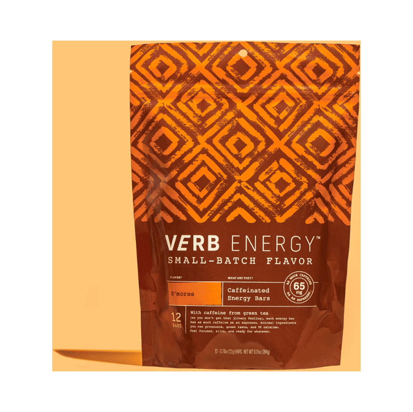 Verb Energy Caffeinated Bars, S'mores 12ct pouch