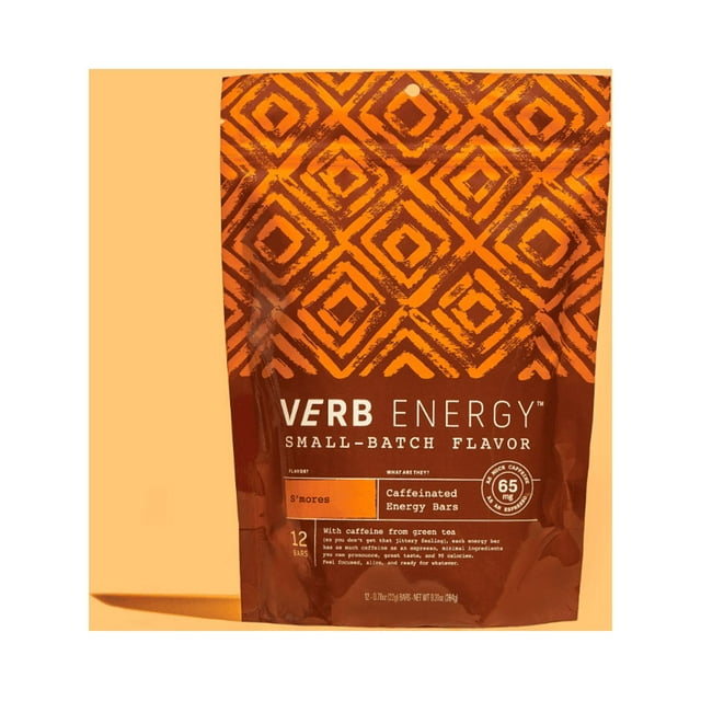 Verb Energy Caffeinated Bars, S'mores 12ct pouch