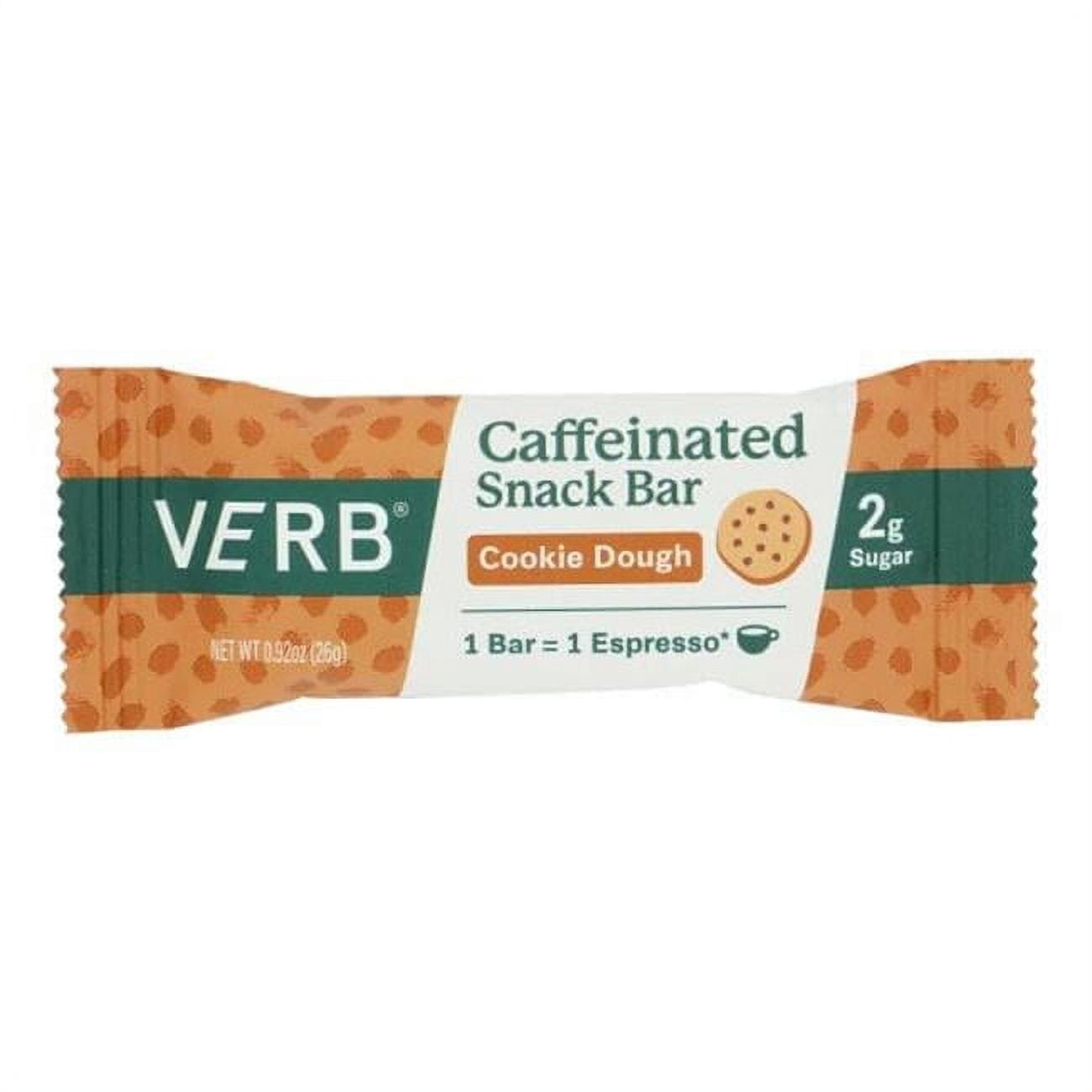 Verb Energy Cookie Dough Snack Bar 0.92 OZ Pack of 16