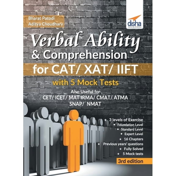 Verbal Ability & Comprehension for CAT/ XAT/ IIFT with 5 Mock Tests 3rd Edition, (Paperback)