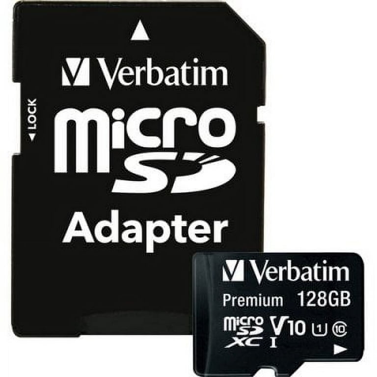 Verbatim 128GB Premium microSDXC Memory Card with Adapter, UHS-I