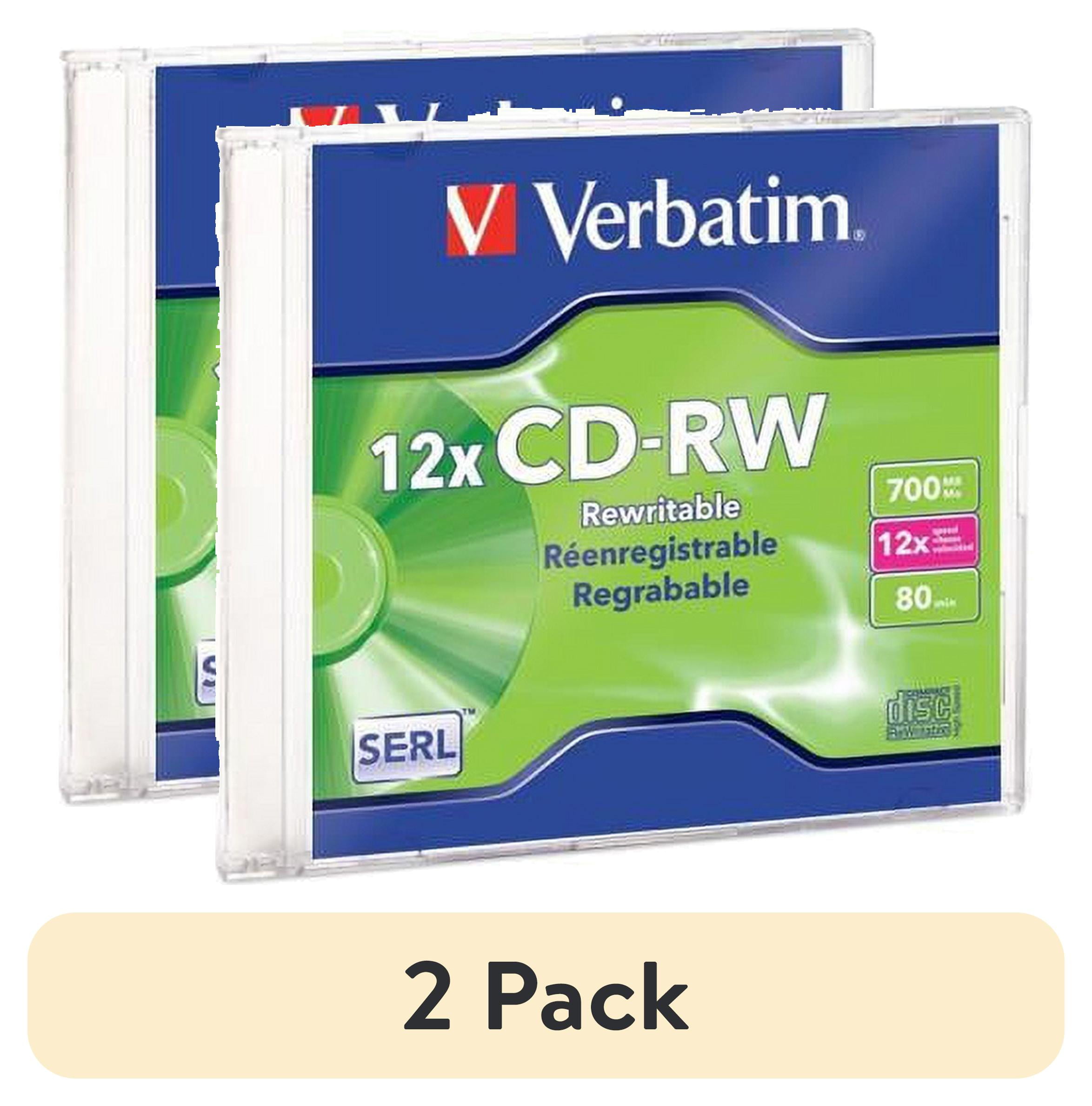 (2 pack) Branded Surface 700MB 12X CD-RW - Walmart Business Supplies