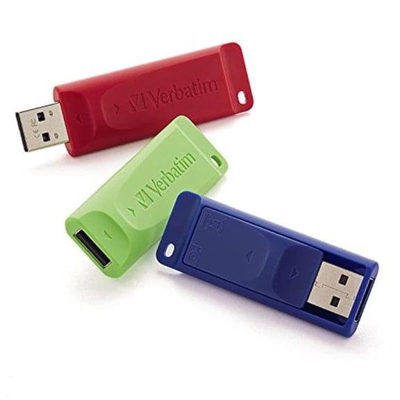 Verbatim  16GB Red, Green & Blue Store N Go USB Flash Drive - Pack of 3