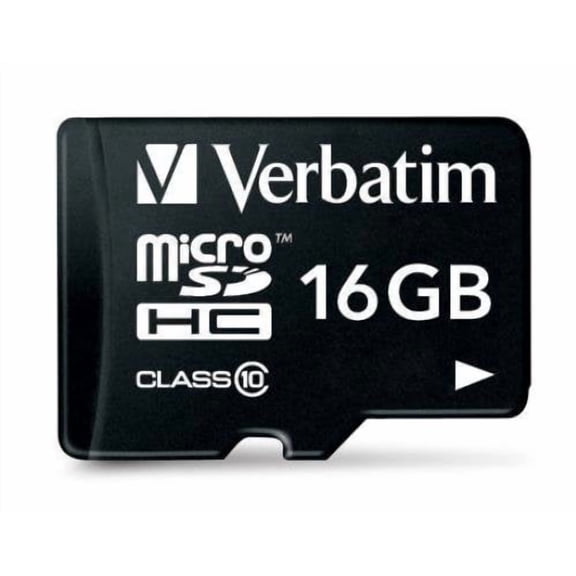 Verbatim 16gb Microsdhc Card (class 10) W Adapter - Class 10 - 1