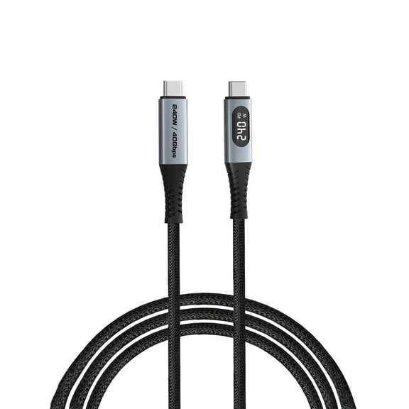 Verbatim 240W USB-C to USB-C Charging Cable with 8K HD Display and DuPont Kevlar Core, 40Gbps Data Transfer, PD Fast Charging, Braided Nylon, USB4 Thunderbolt Video Support for Laptop, Tablet & Phone