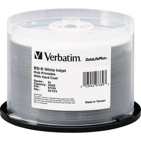 50PK BD-R 25GB 6X DL+ SPINDLE WHITE INKJET HUB PRINTABLE