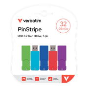 Verbatim 32GB USB 3.2 Gen 1 Flash Drive, Retractable USB Memory Stick, High-Speed Portable Storage Drive for Files, Photos, Videos & Documents