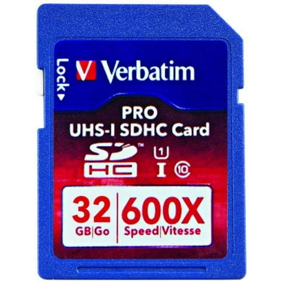 Verbatim 32GB Pro 600X SDHC Memory Card, UHS-I V30 U3 Class 10