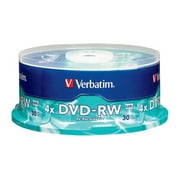 Verbatim 95179 4.7GB 120-Minute 4x DVD-RWs, 30-ct Spindle