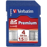 Verbatim 4GB Premium SDHC Memory Card, USH-1 U1 Class 10 -VER96171